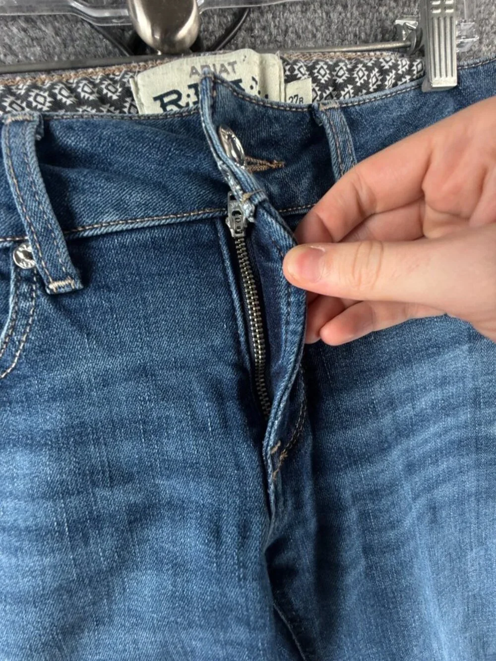 Ariat REAL Jeans Women 27R Denim Mackenzie Straight PR Abby Stretch ACTL 29X32